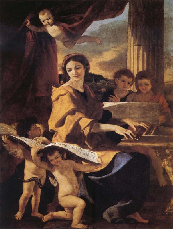 Nicolas Poussin St Cecilia oil painting picture